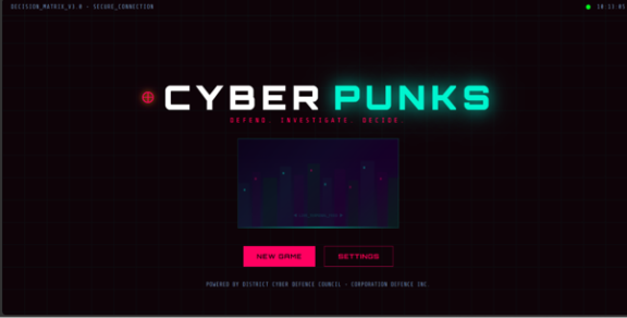Cyber Punks opening screen