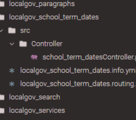 Controller file within the file structure